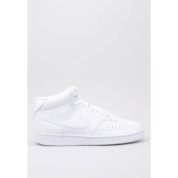 NWT Nike Men\'s Court Vision Mid Shoe, White/White-White, 9.5 Regular US